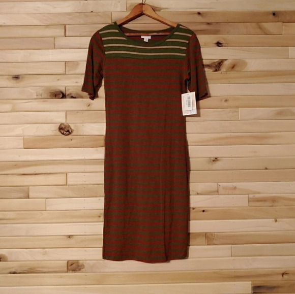 *NWT* LulaRoe Striped Julia Dress - Picture 3 of 7